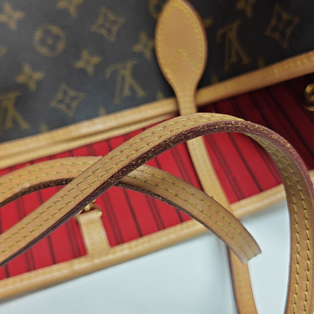 NEVERFULL MM Monogram Coated Canvas Brown