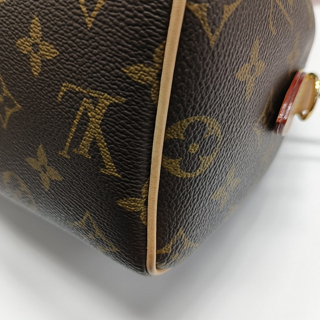 SPEEDY 20 Monogram Coated Canvas Brown