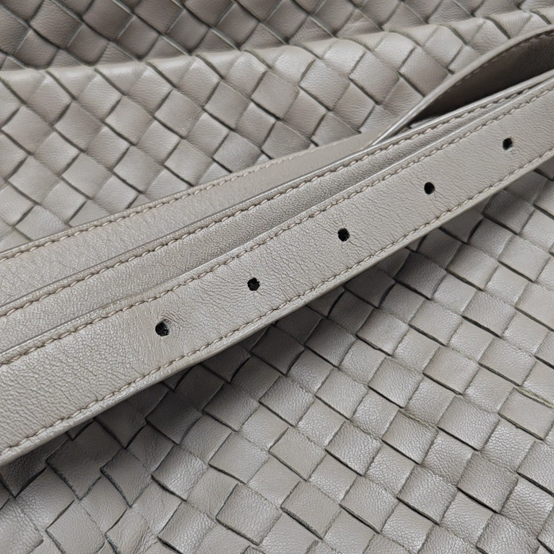 Calfskin Shoulder Bag Gray