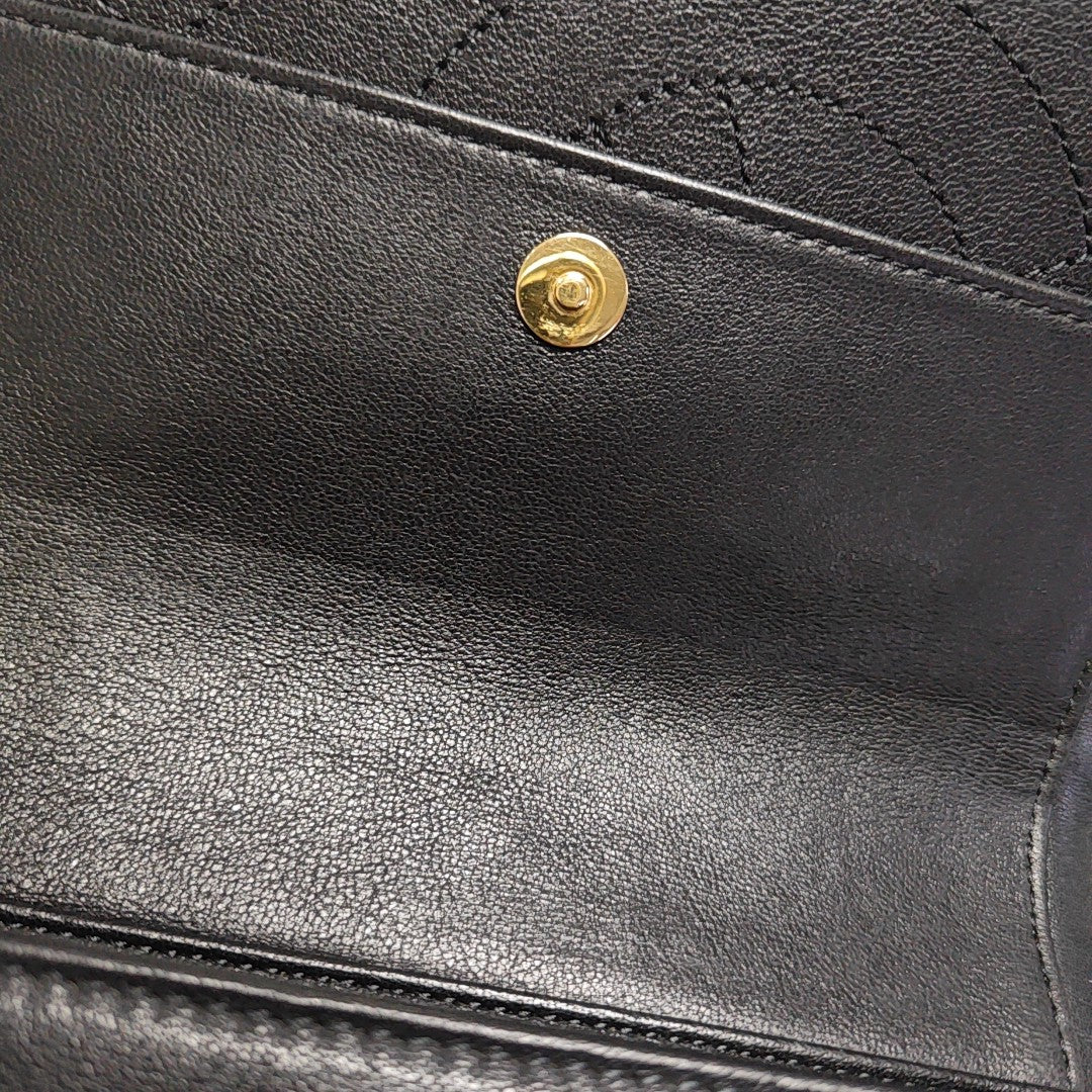 MADEMOISELLE Large Quilted Calfskin Black