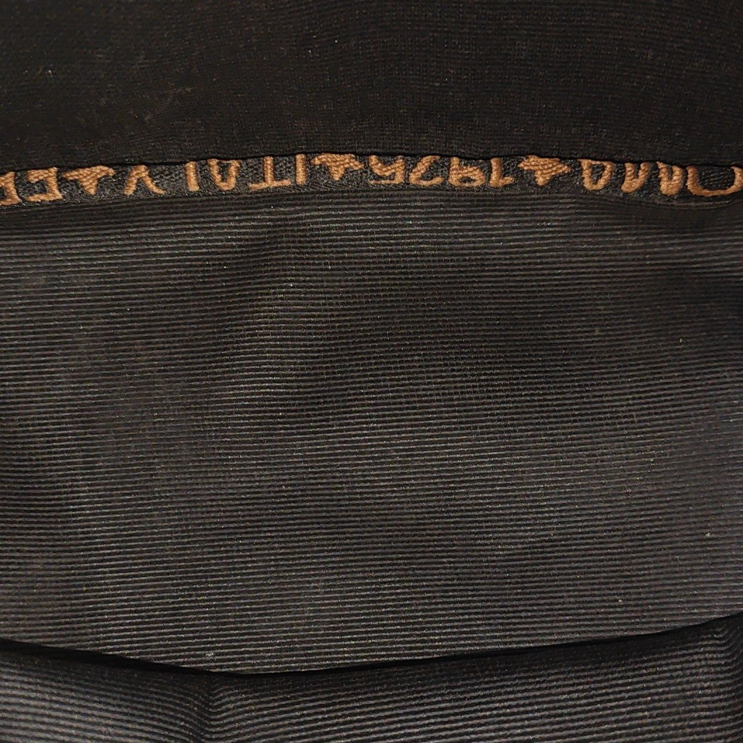 Coated Canvas Top Handle Bag Black