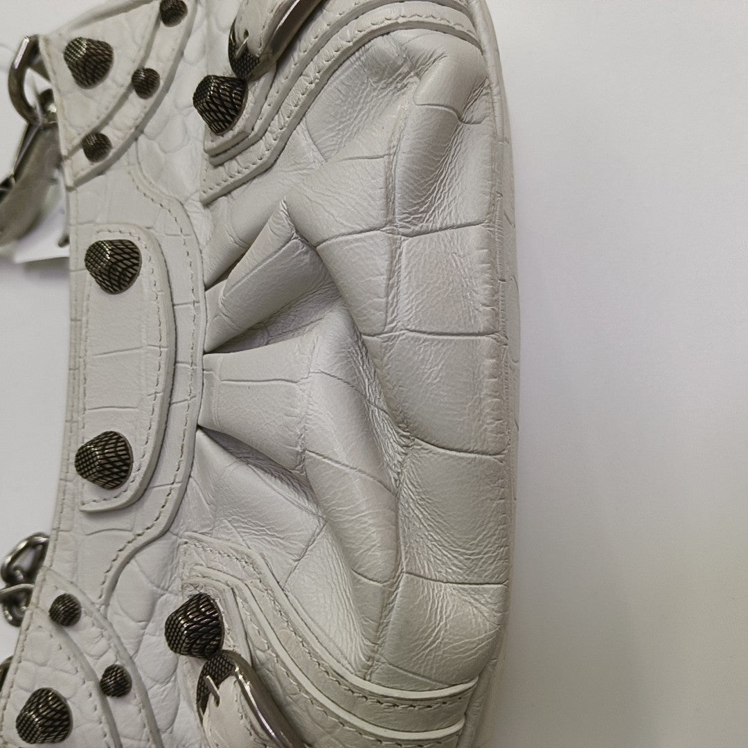 Le Cagole Mini Calfskin White
