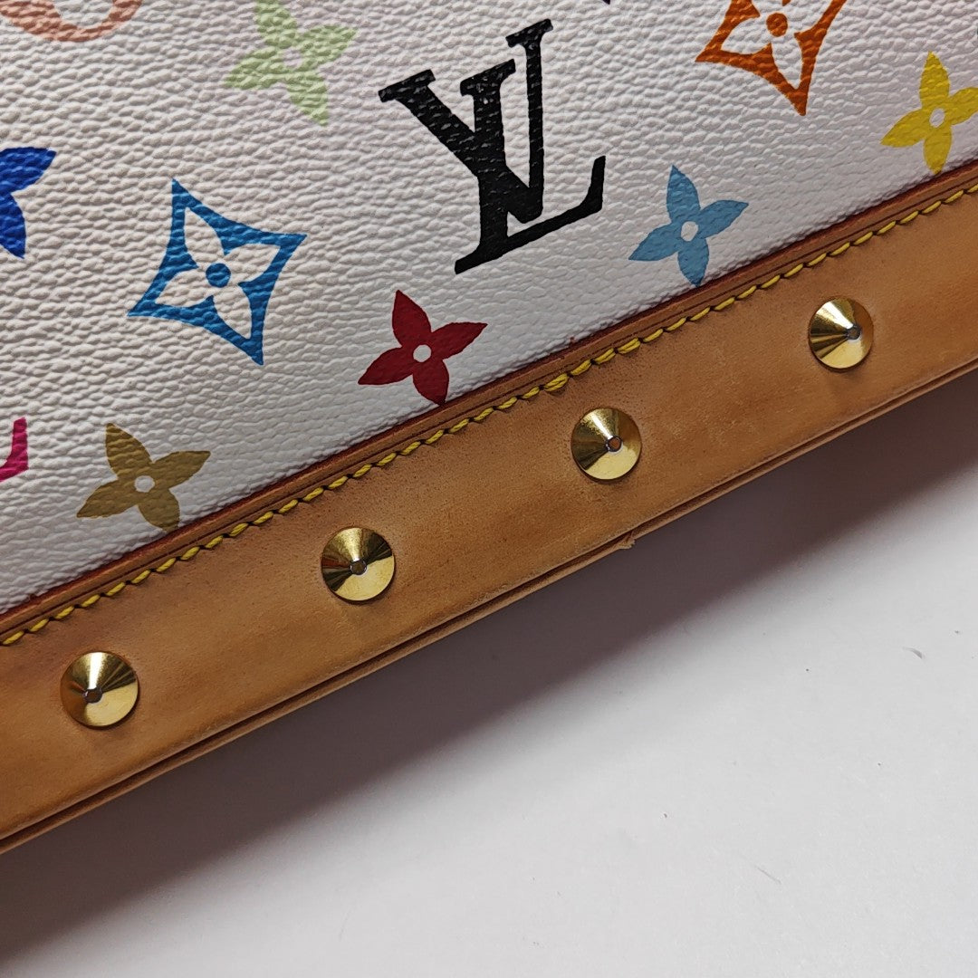 LV × TM Alma Pequeño Lona Monogram Revestida Blanca
