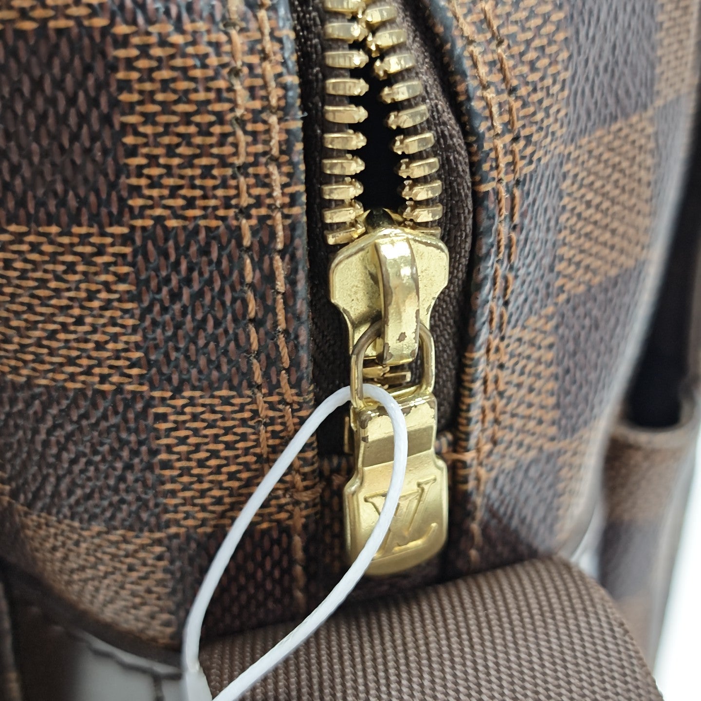 NAVIGLIO MM Damier Ebene Coated Canvas Brown