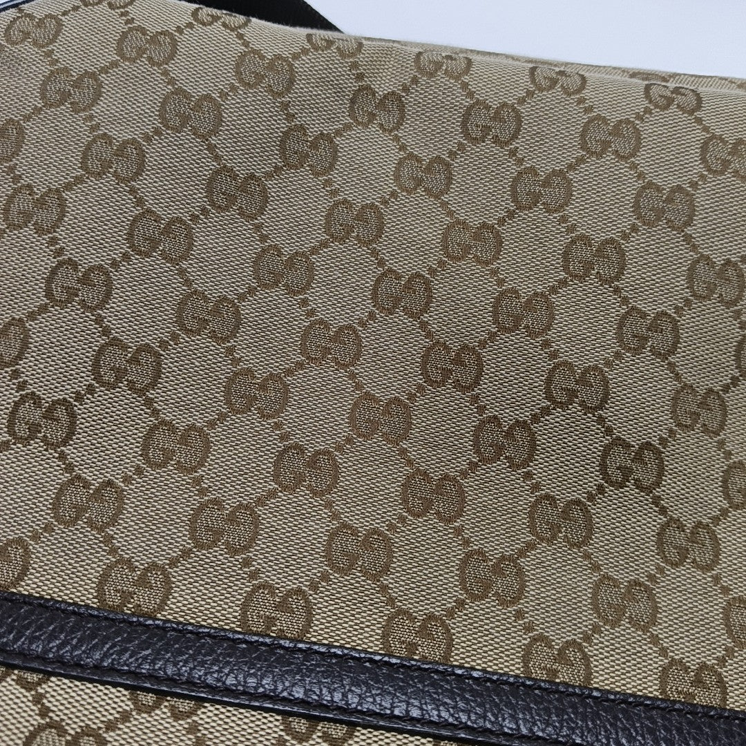 Monogram Fabric Shoulder Bag Beige