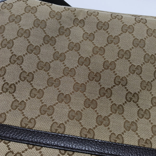 Monogram Fabric Shoulder Bag Beige