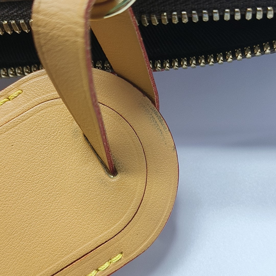 KEEPALL Monogram Coated Canvas Brown