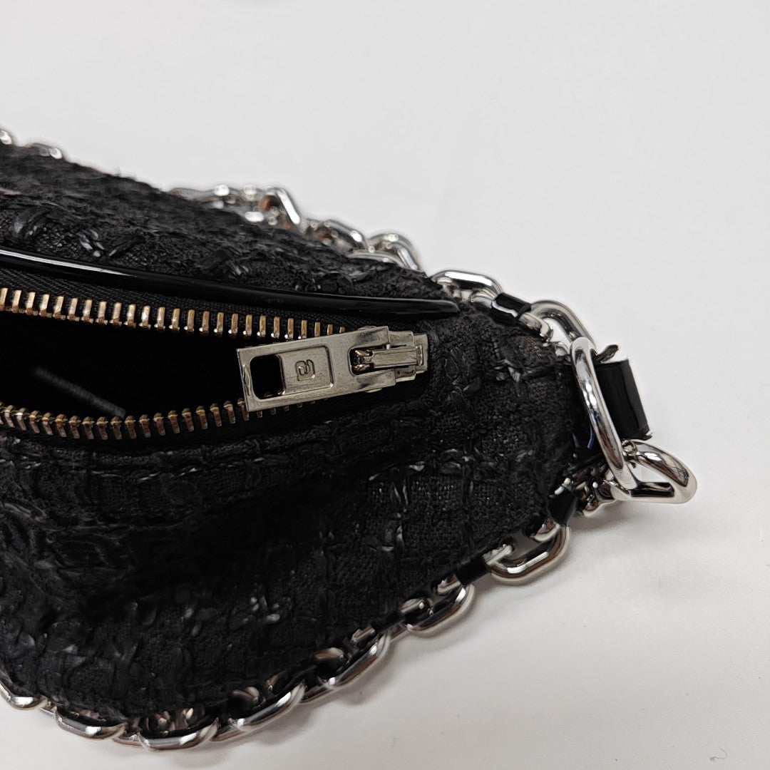 Fabric Shoulder Bag Black