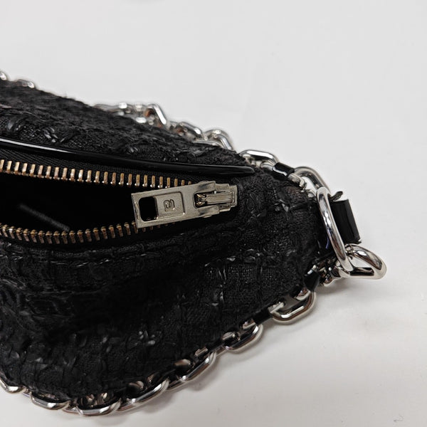 Fabric Shoulder Bag Black