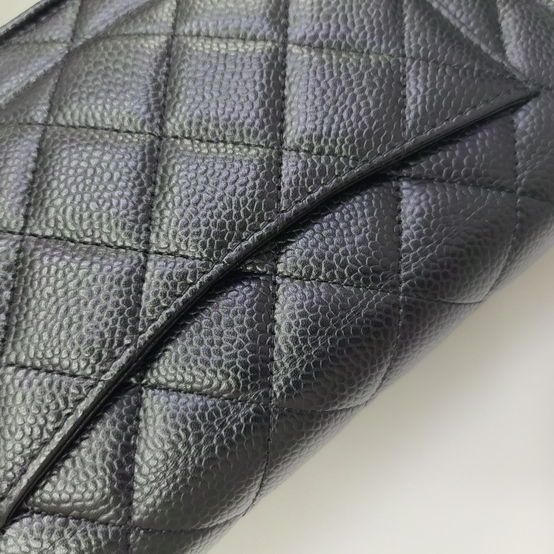 WOC Quilted Grained Calfskin Black