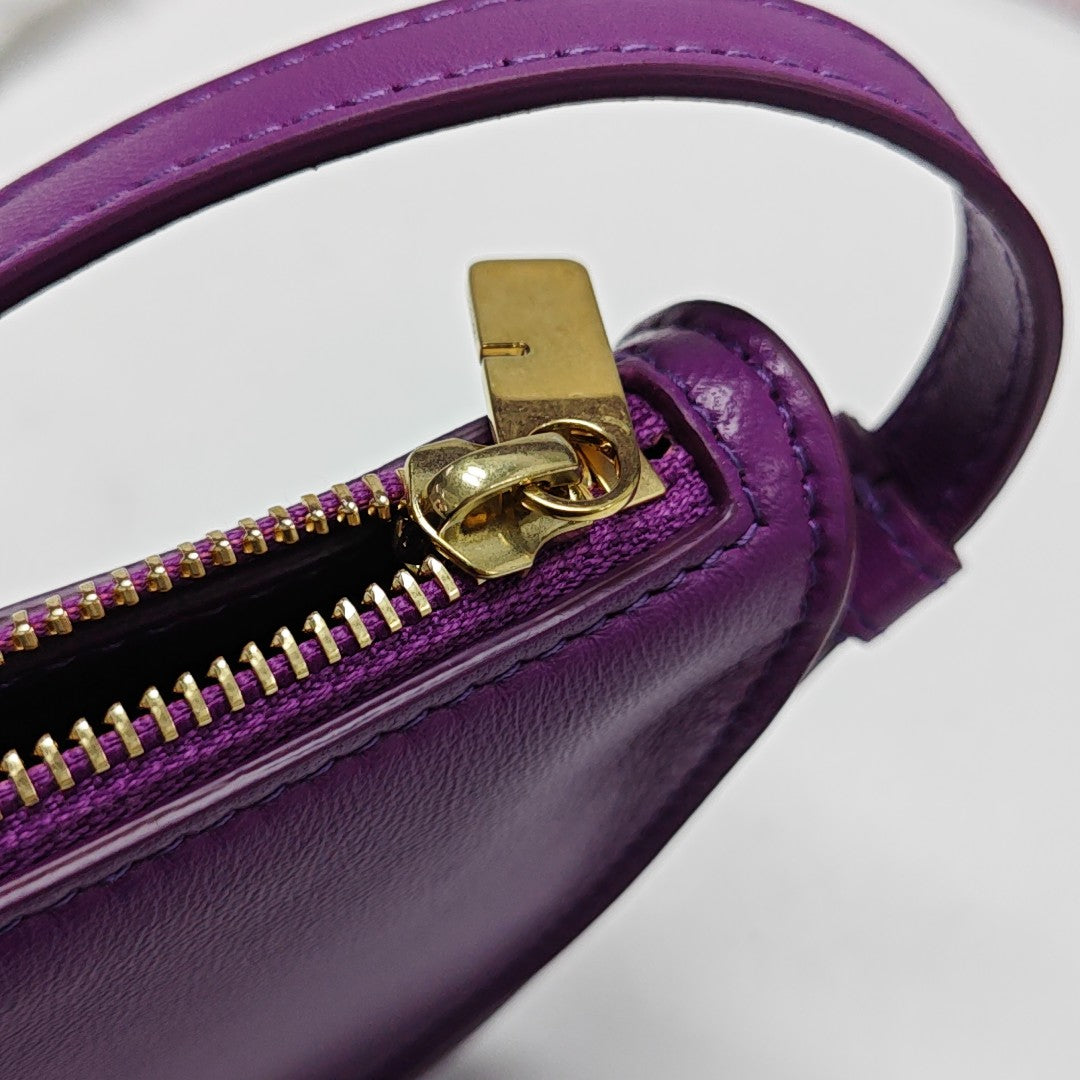 Calfskin Shoulder Bag Mini Purple