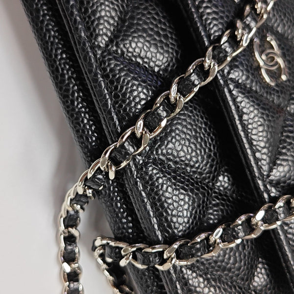 WOC Quilted Grained Calfskin Black