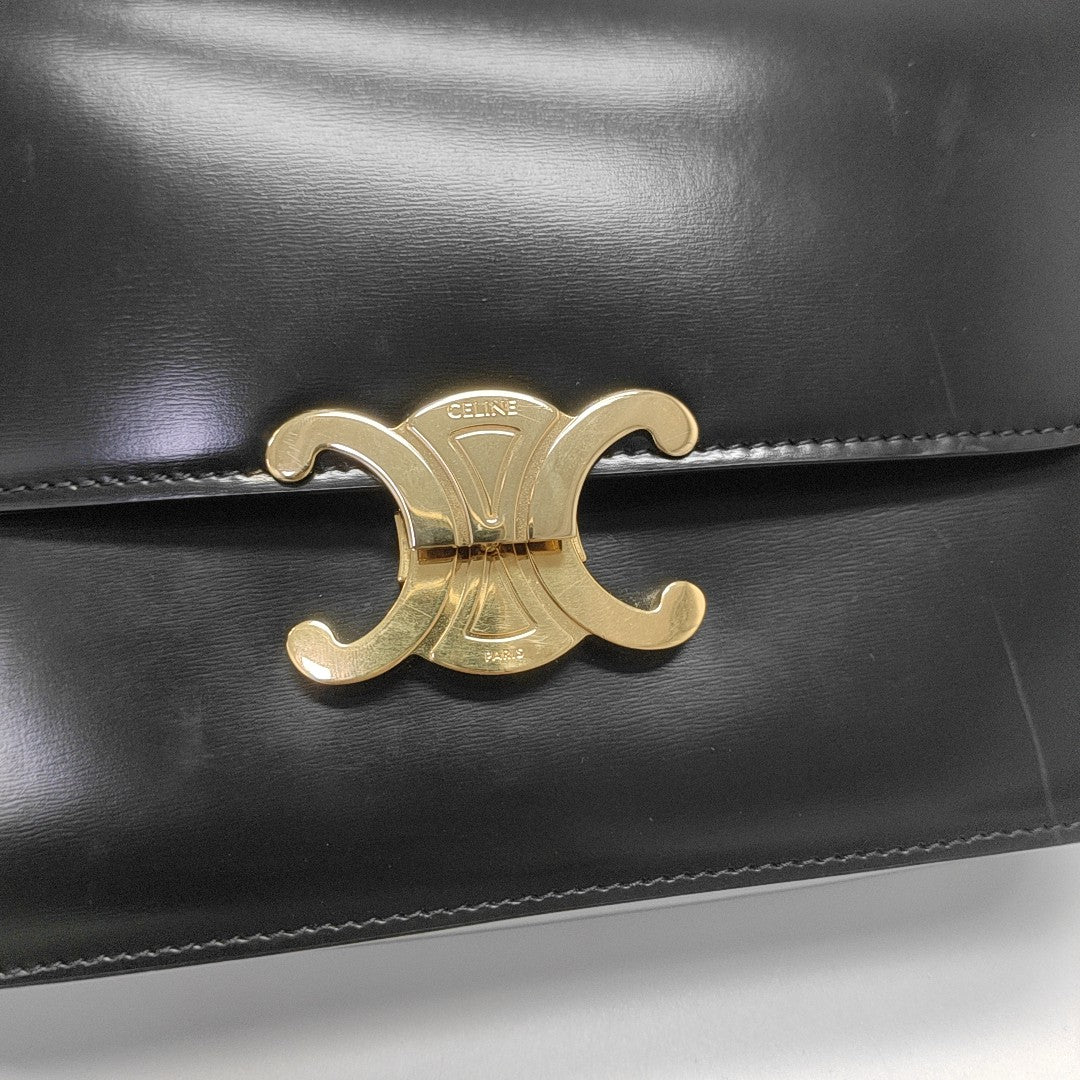 TRIOMPHE Medium Calfskin Black