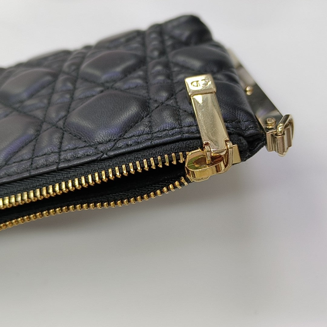 Cannage Lambskin Shoulder Bag Black