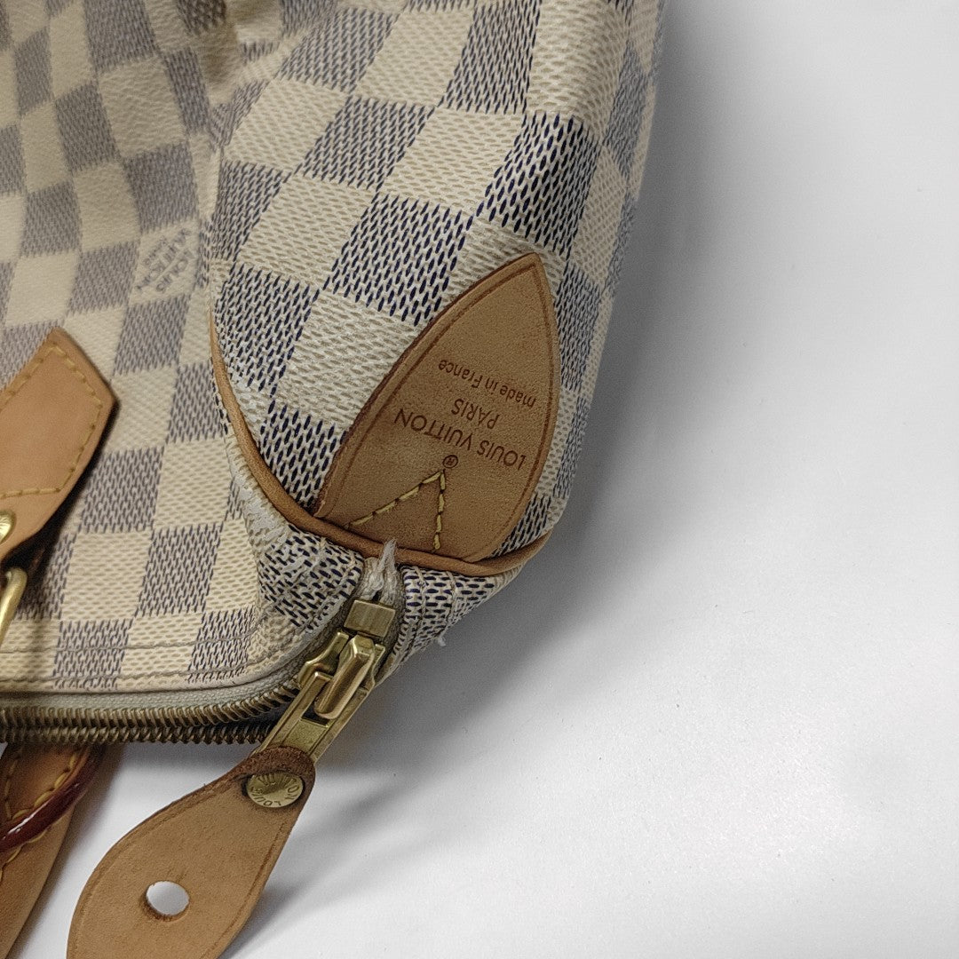 SPEEDY 30 Damier Azur Coated Canvas White