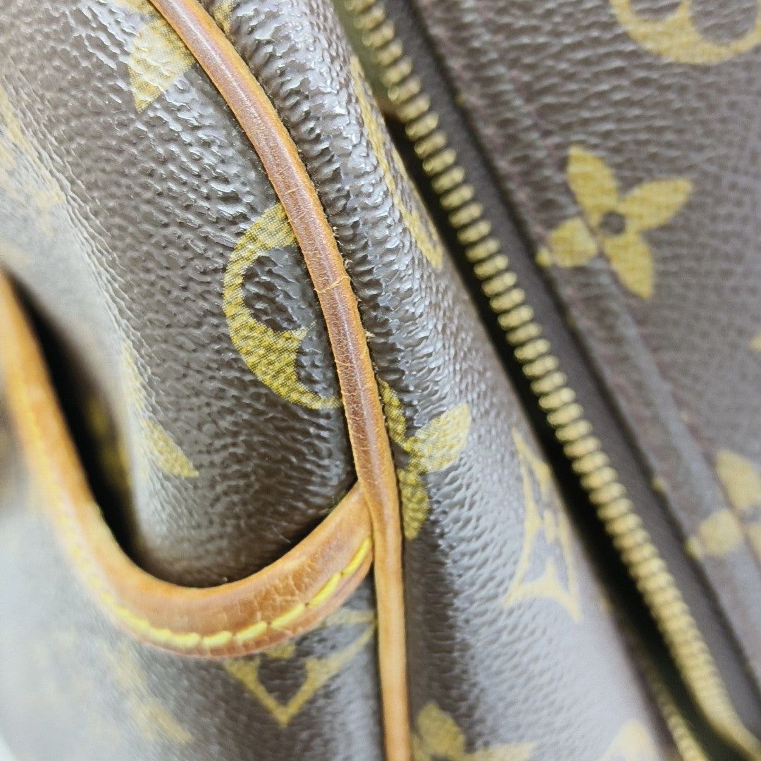 DEAUVILLE MM Monogram Coated Canvas Brown