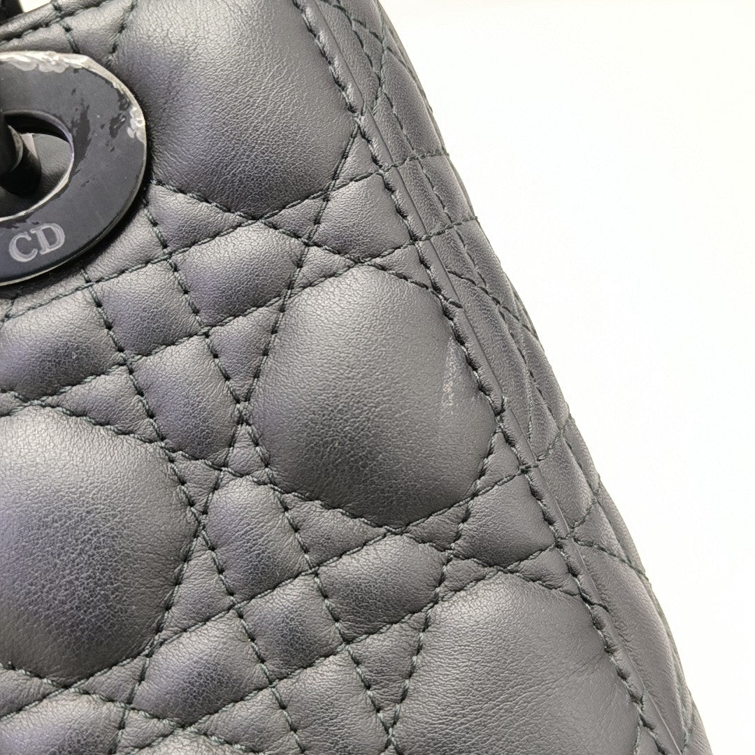 Lady Dior Small Cannage Calfskin Black