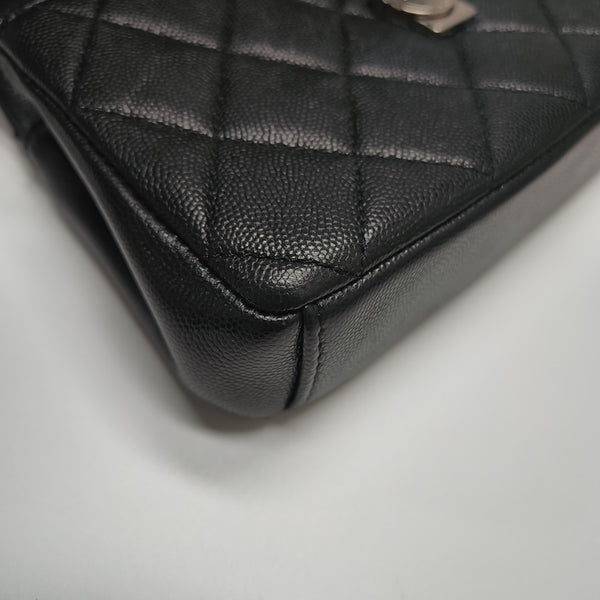 My Everything Flap Quilted Grained Calfskin Black