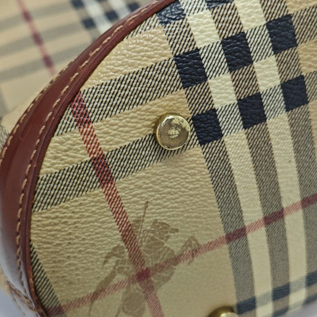 Coated Canvas Bucket Bag Beige