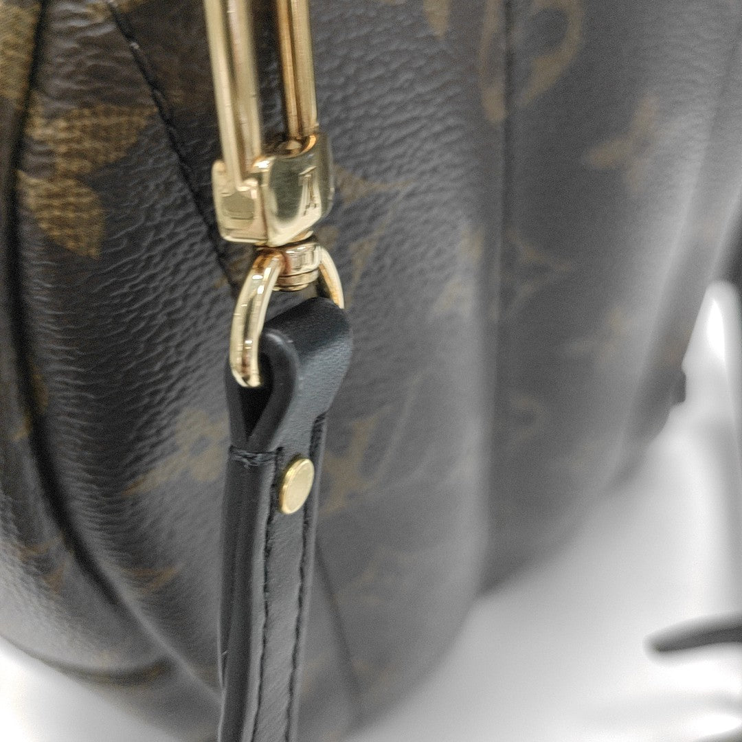 PALM SPRINGS Mini Monogram Coated Canvas Brown