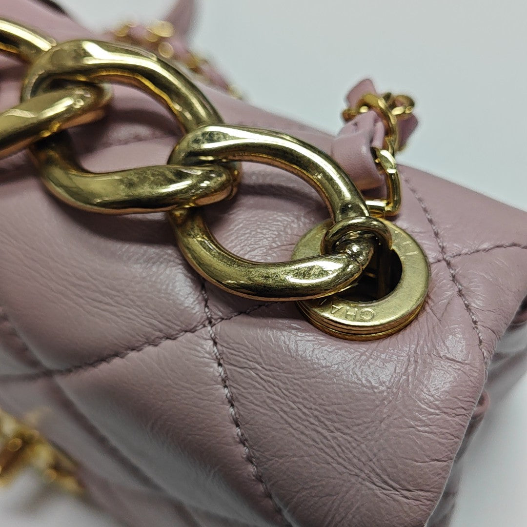 Quilted Lambskin Shoulder Bag Pink