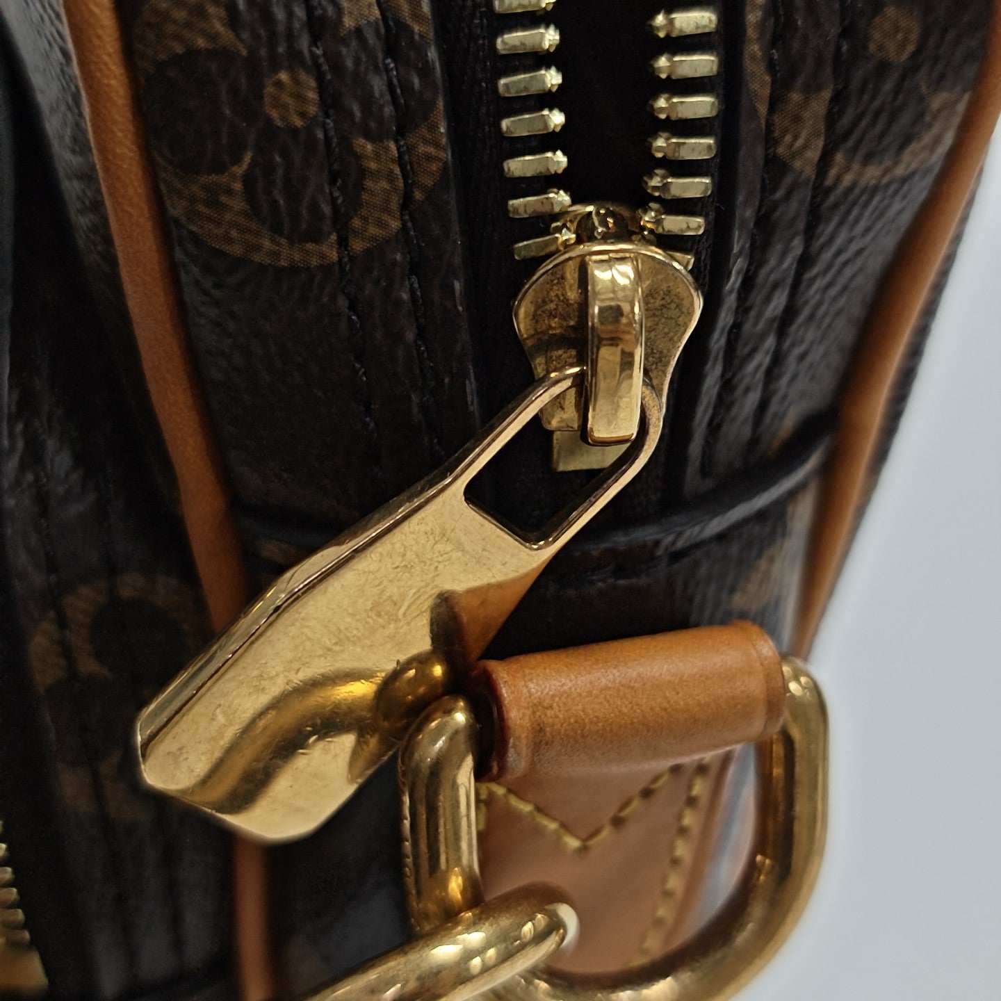 VINTAGE TROCADERO 27 Monogram Coated Canvas Brown