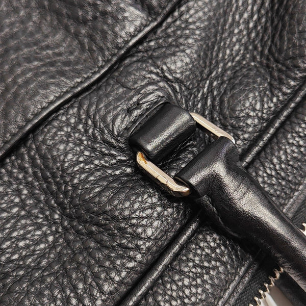 Calfskin Top Handle Bag Black