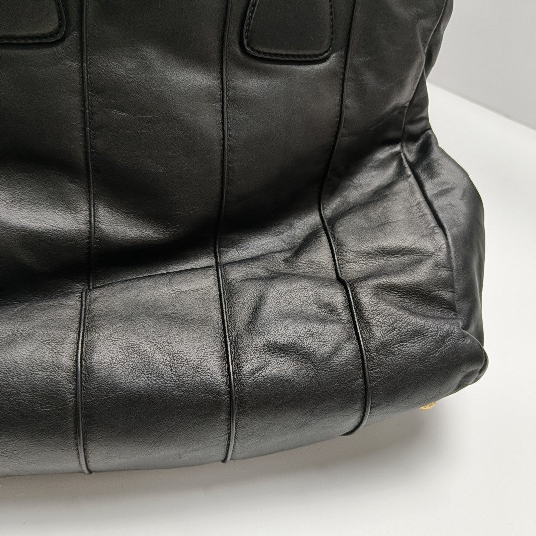Lambskin Tote Bag Black