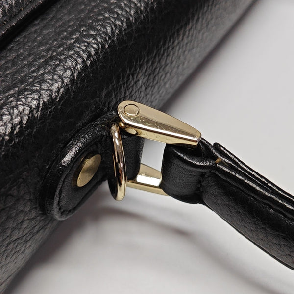Calfskin Top Handle Bag Black