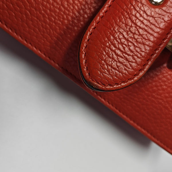 Interlocking G Small Calfskin Orange