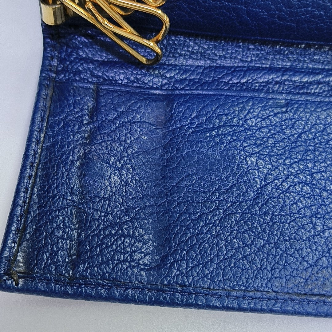 Calfskin Key Pouch Blue
