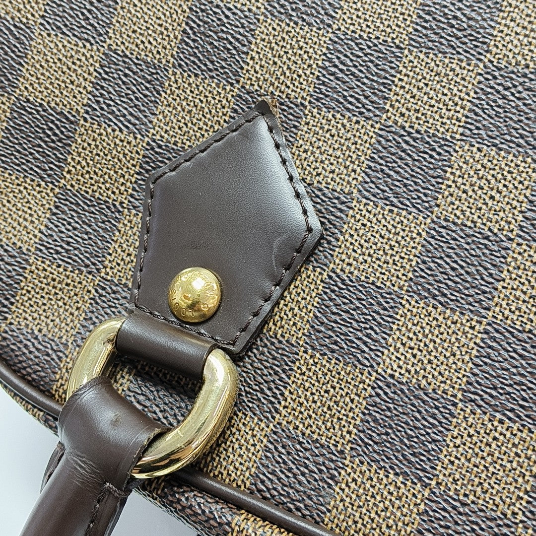 DUOMO Damier Ebene Coated Canvas Brown