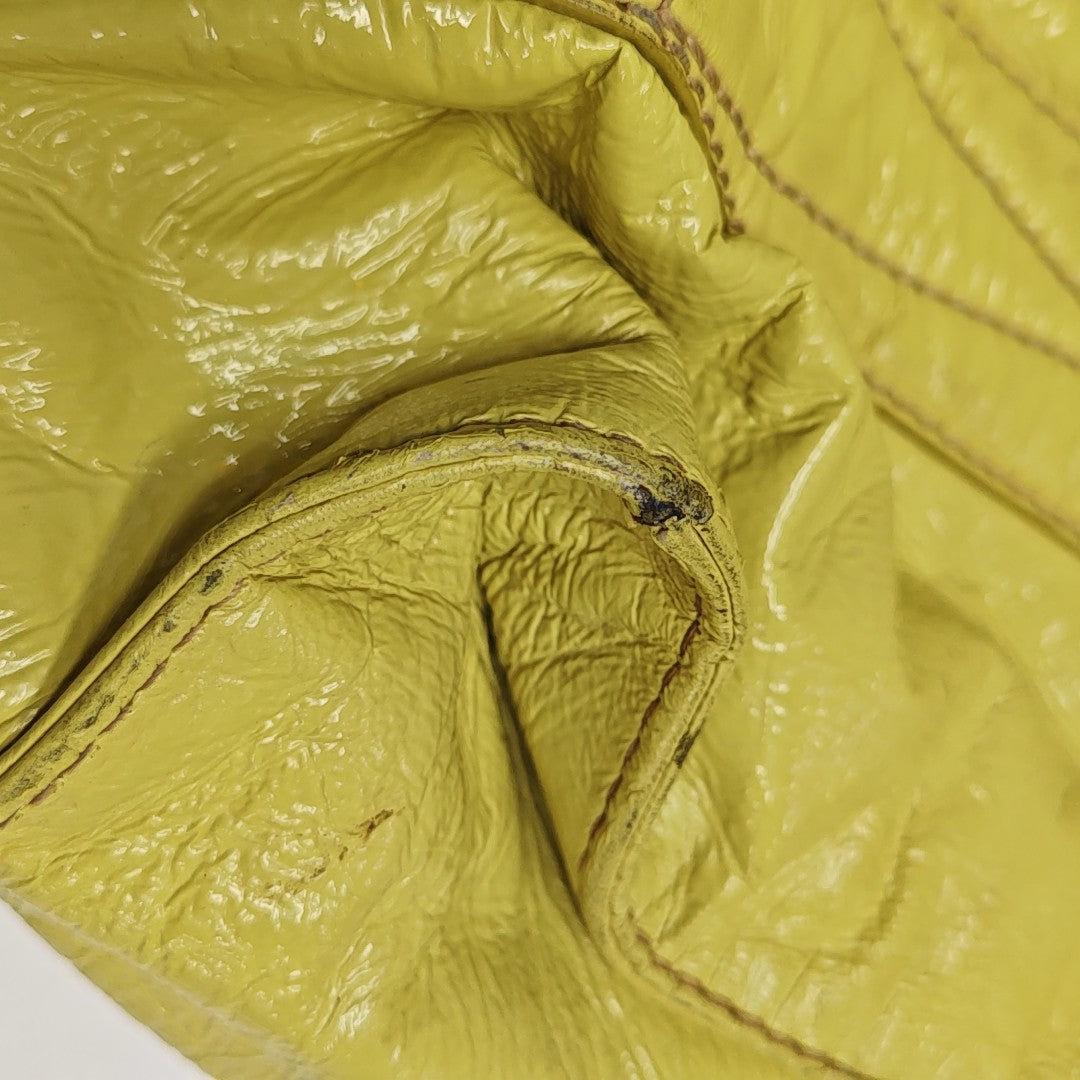 Calfskin Tote Bag Large Yellow
