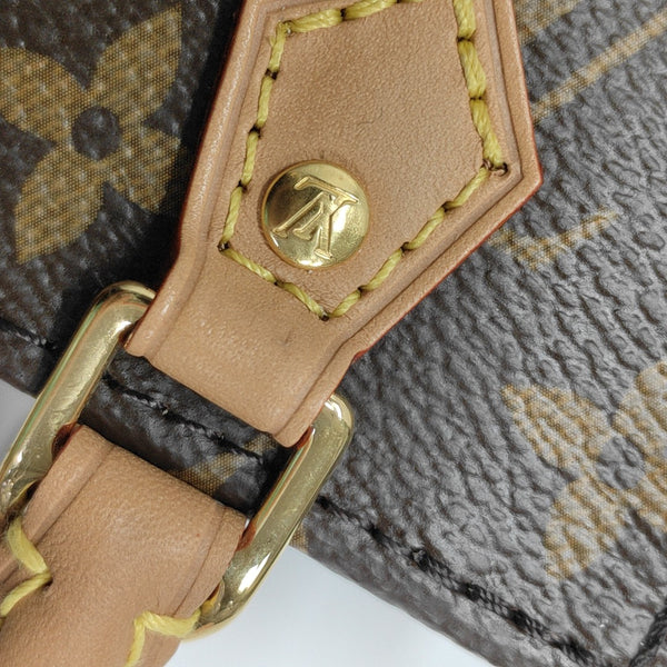 SAC PLAT Mini Monogram Coated Canvas Brown