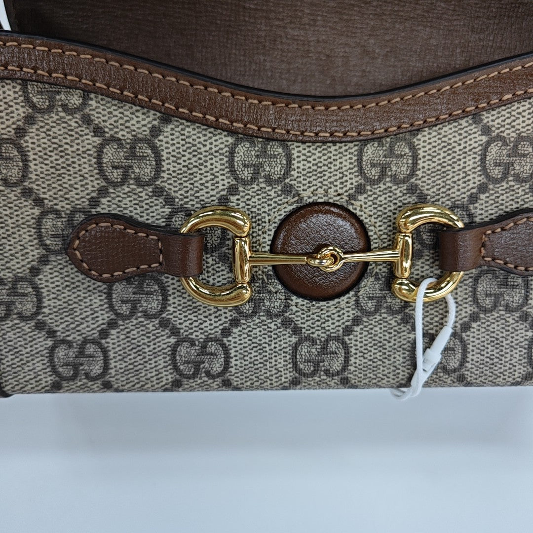 Horsebit 1955 Mini Monogram Coated Canvas Beige