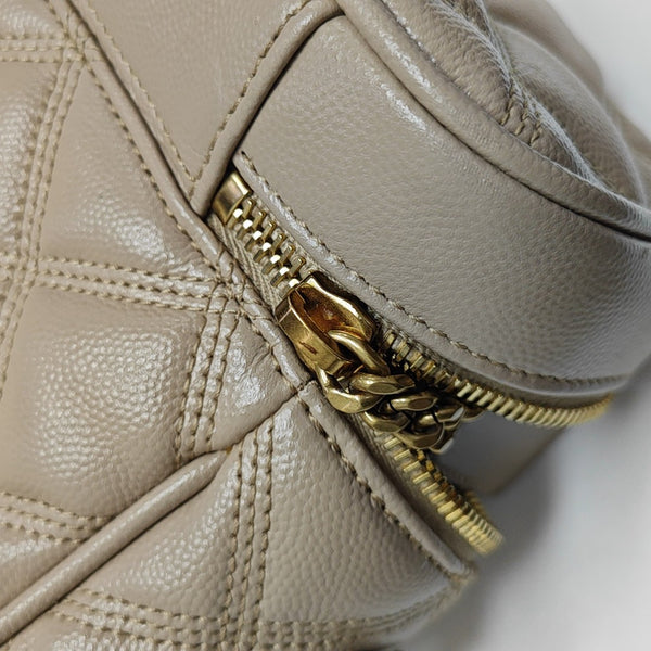 80'S VANITY Quilted Calfskin Beige