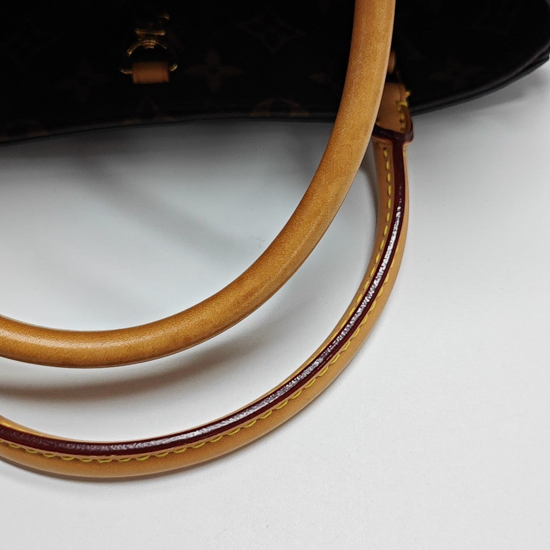 MONTAIGNE MM Monogram Coated Canvas Brown