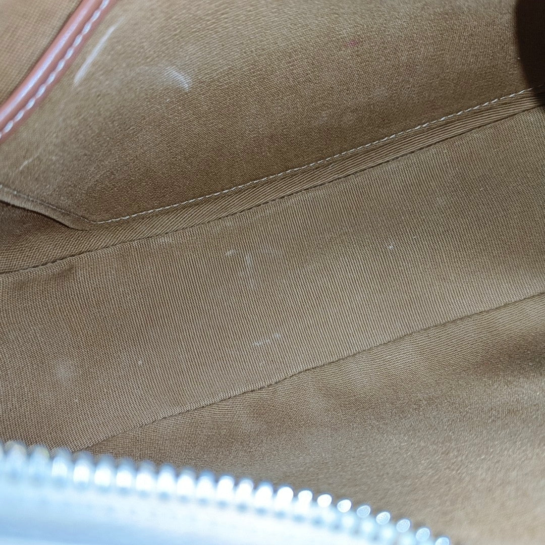 Authenticated pre-owned  AVA Coated Canvas Beige - Top Handle Bag at Looply