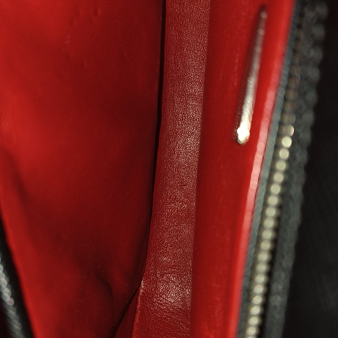 Saffiano Calfskin Shoulder Bag Black