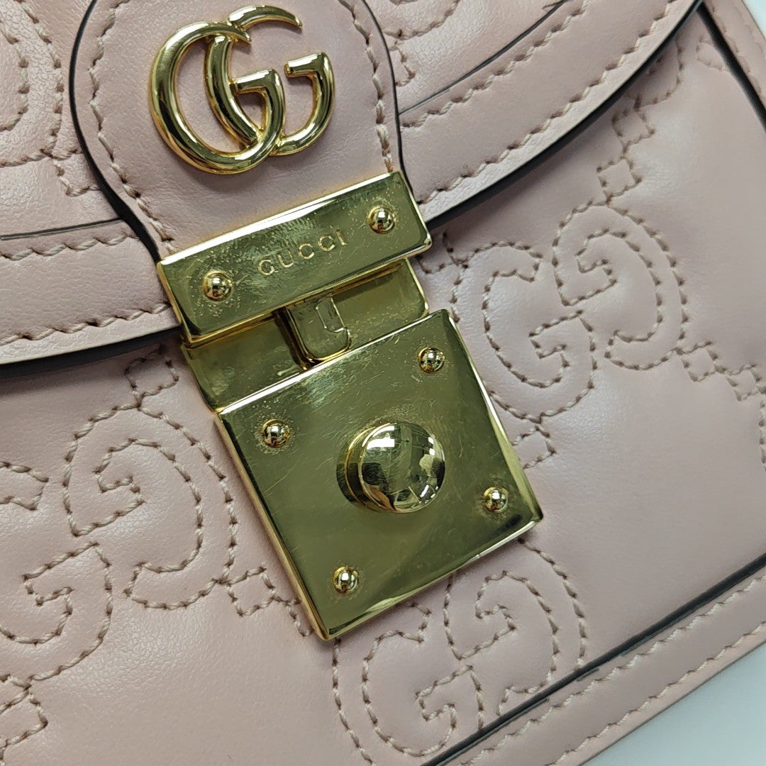 GG Matelassé Quilted Calfskin Pink