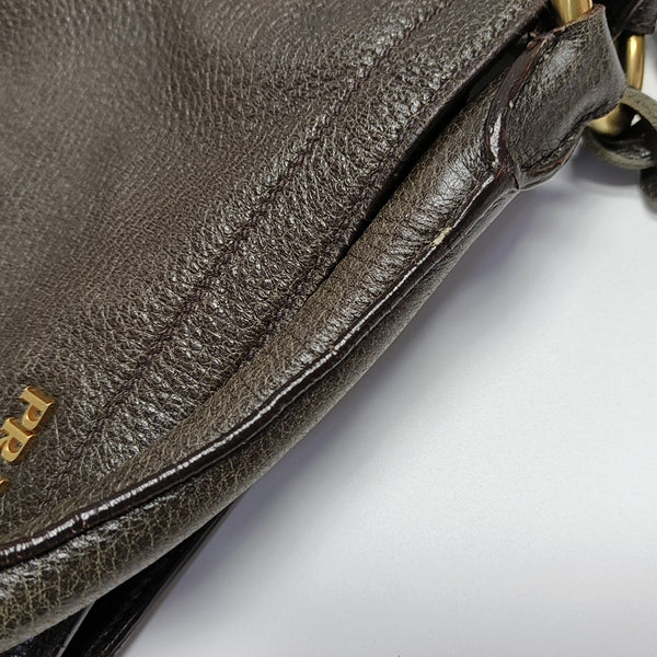Calfskin Top Handle Bag Gray