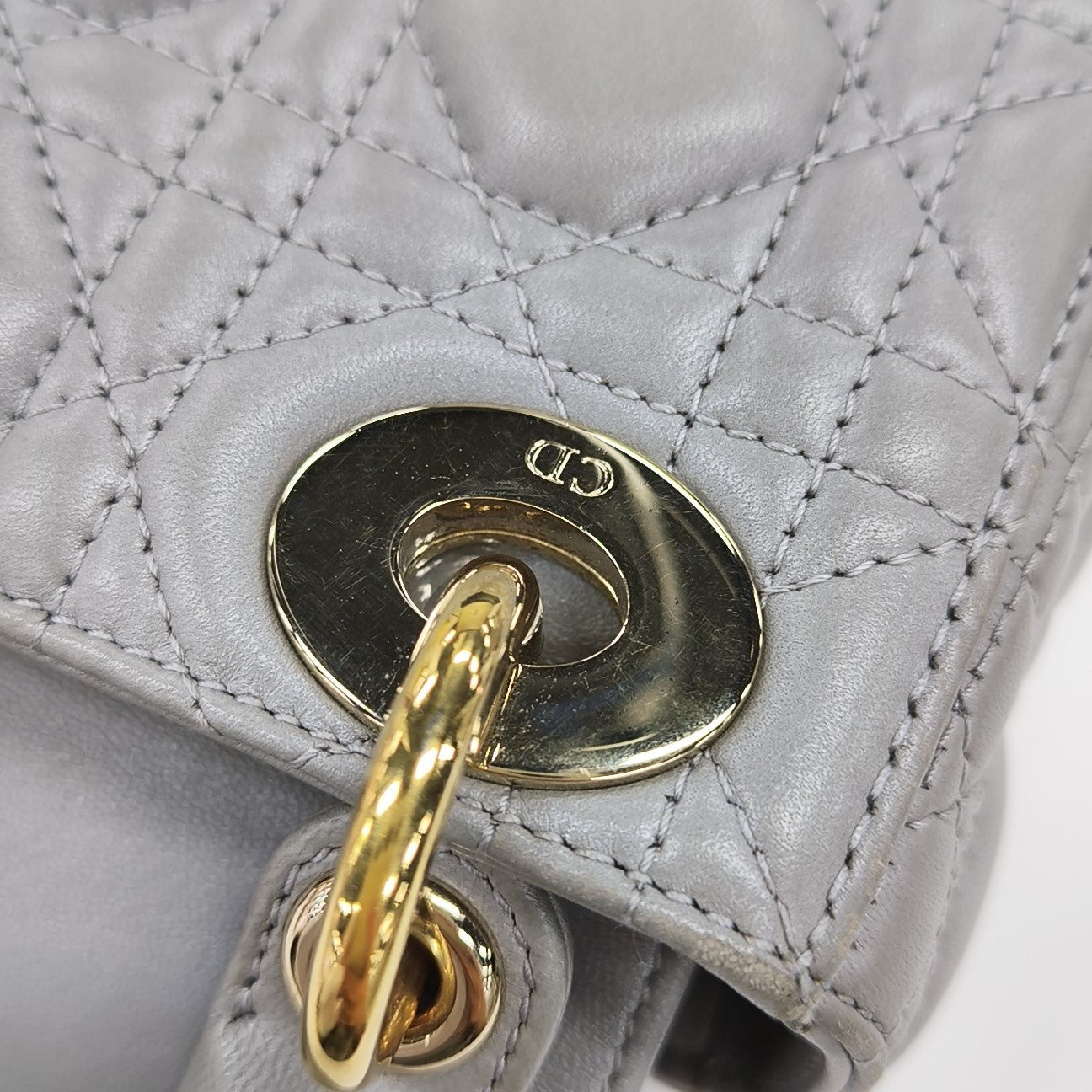 Lady Dior Mini Quilted Lambskin Blue