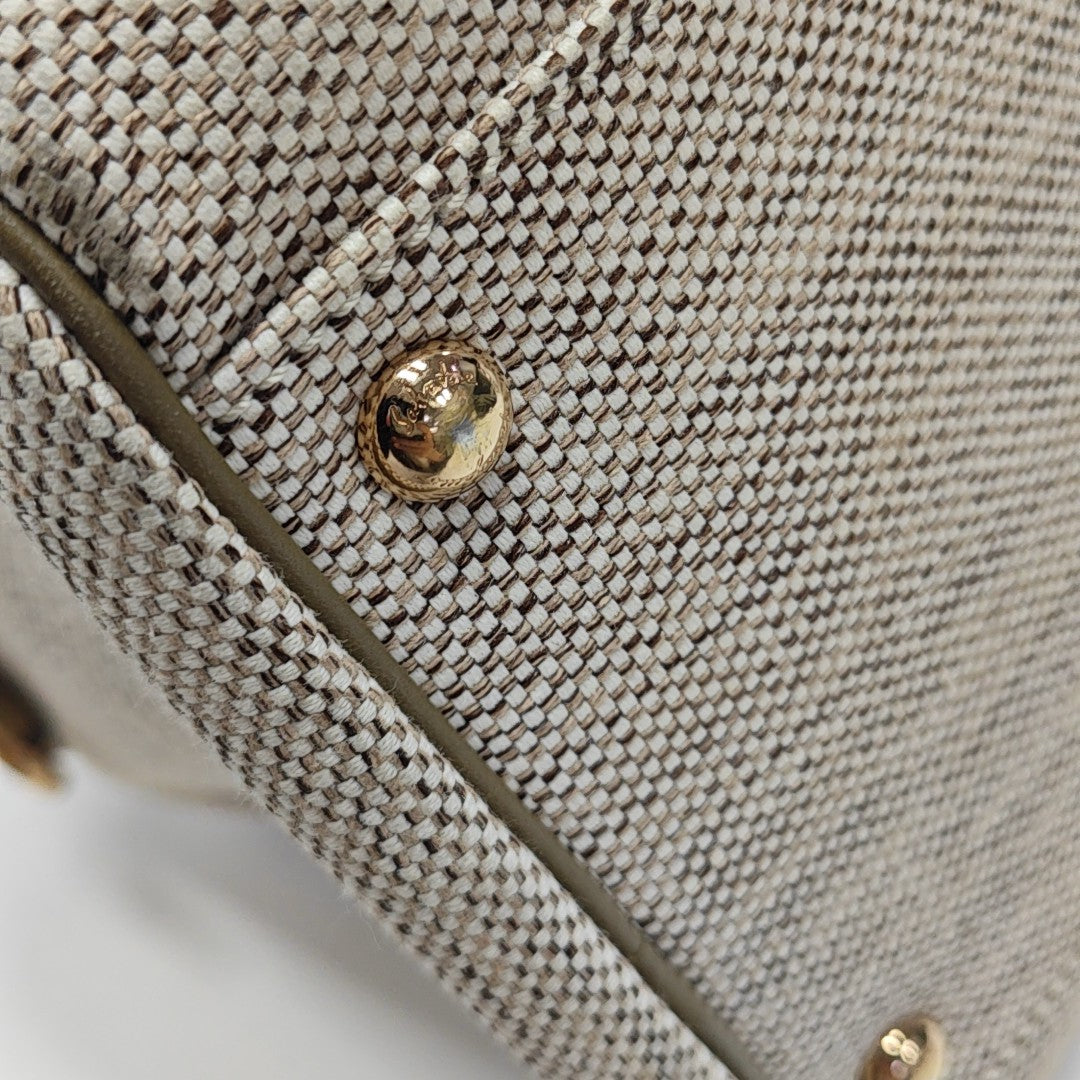 Canvas Top Handle Bag Beige