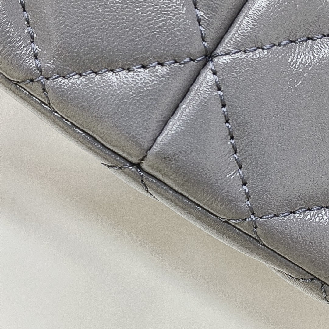 Quilted Lambskin Gray