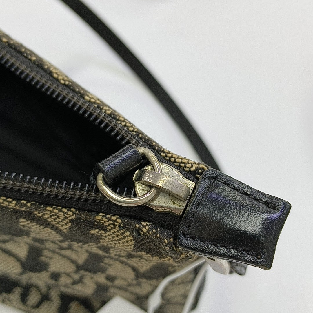 Oblique Canvas Top Handle Bag Black