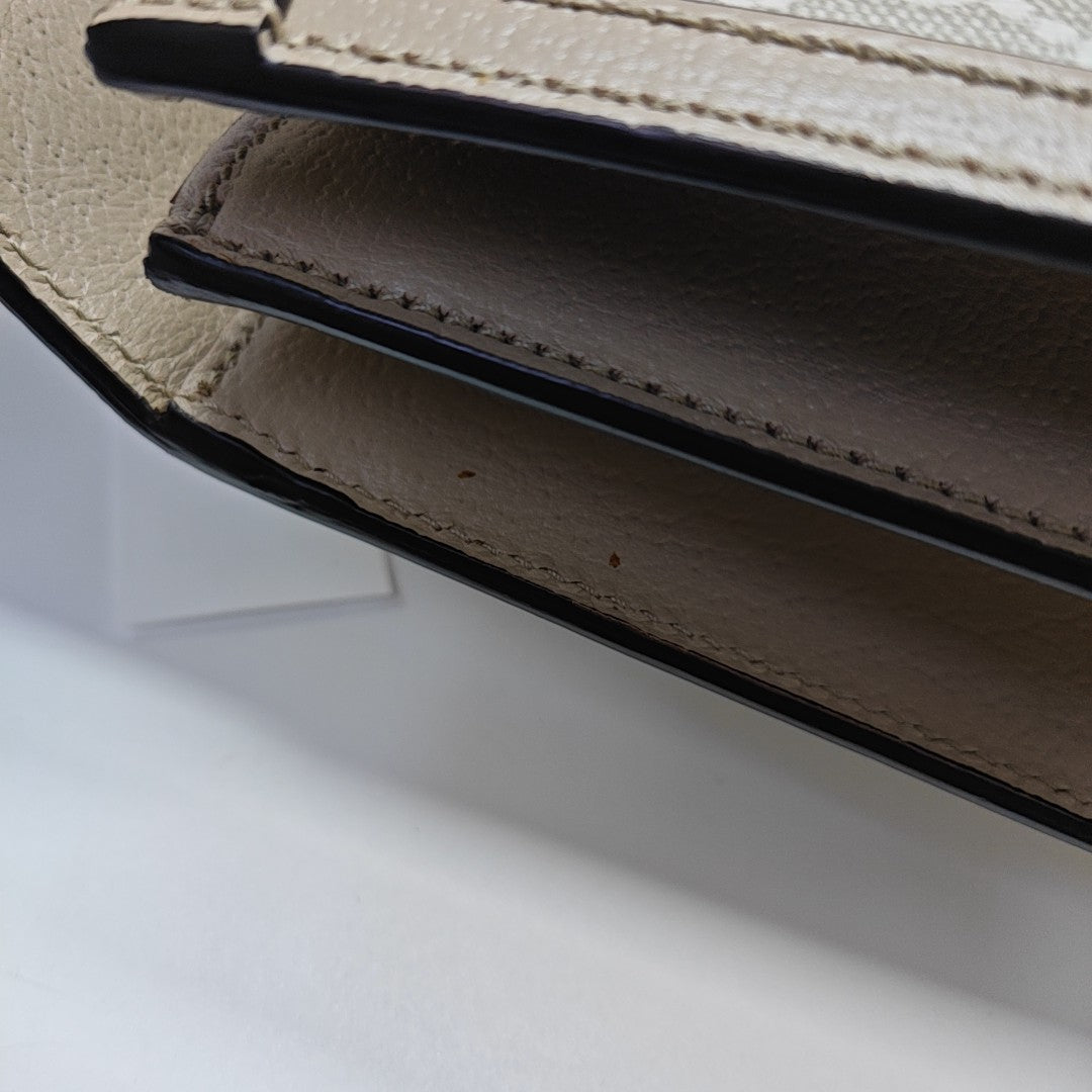 Ophidia Small Monogram Coated Canvas White