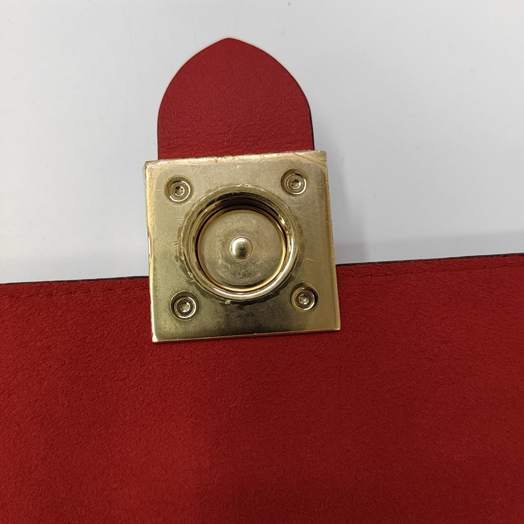 LOCKY BB Monogram Coated Canvas Red