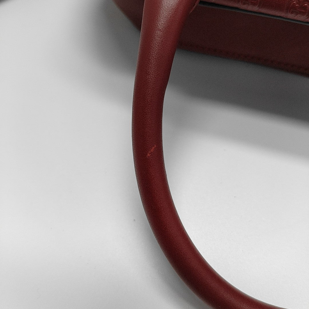 Ligne Shima Monogram Calfskin Red
