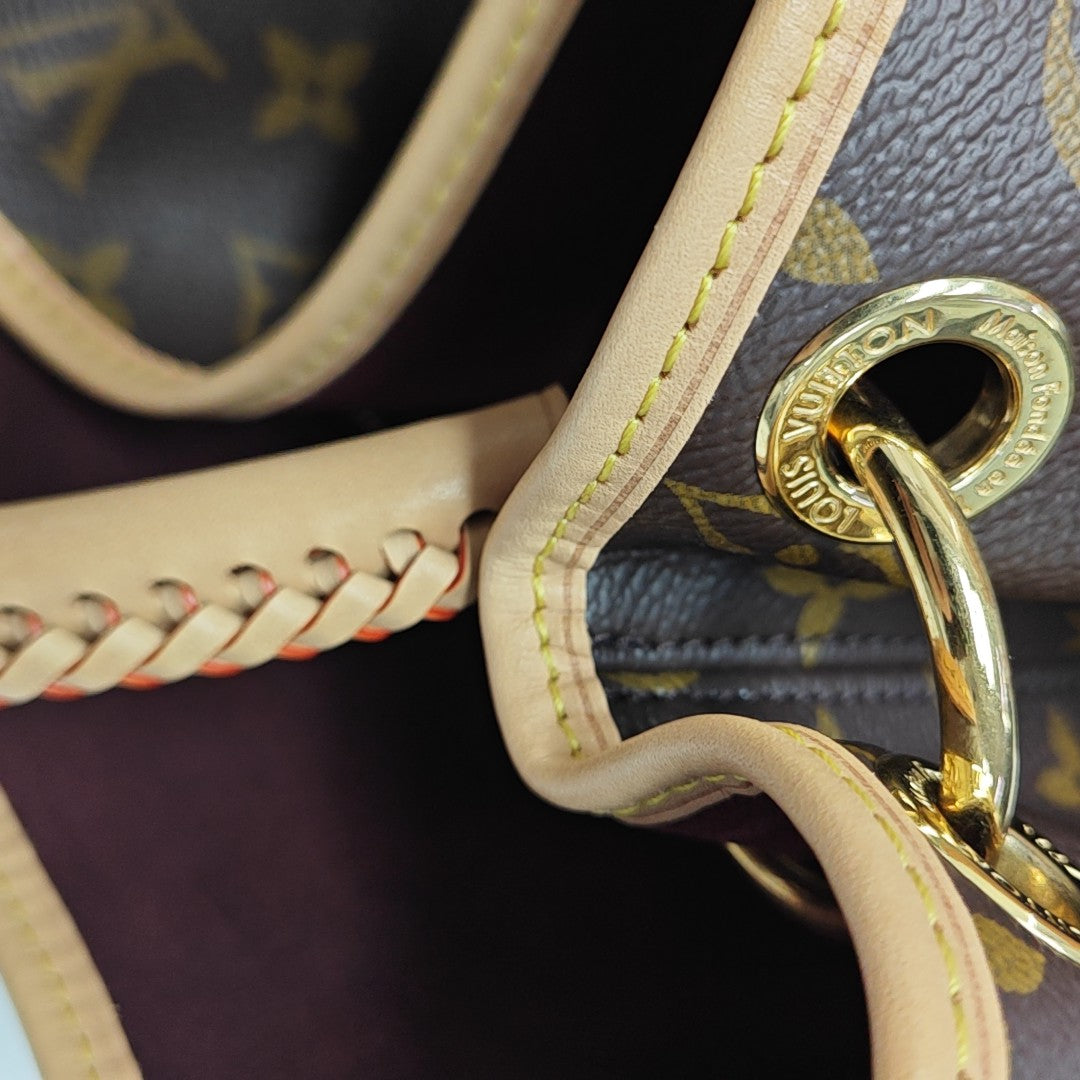 Monogram Coated Canvas Tote Bag Brown
