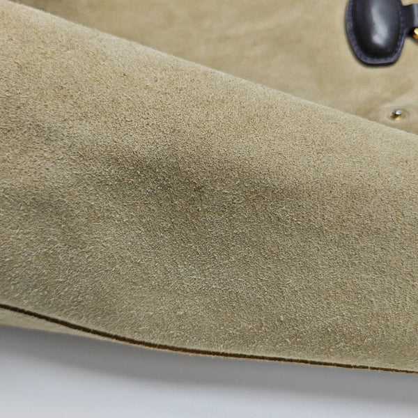 Suede Top Handle Bag Beige